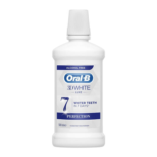 Oral-B 3D وائٹ لکس پرفیکشن ماؤتھ واش کے ساتھ اپنی مسکراہٹ کو تبدیل کریں۔