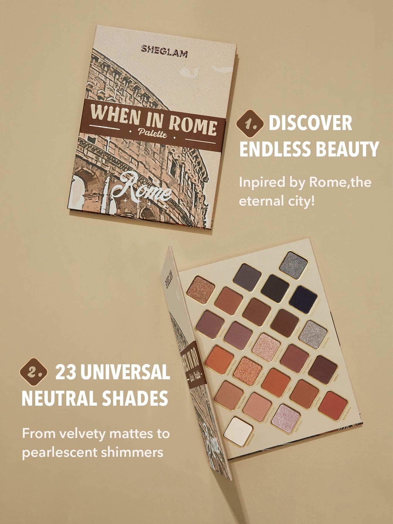 Sheglam When In Rome Palette 16.1 g, Multicolor