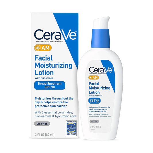 CeraVe Dermatologists Facial Moisturizing Lotion کے ساتھ تیار کیا گیا۔