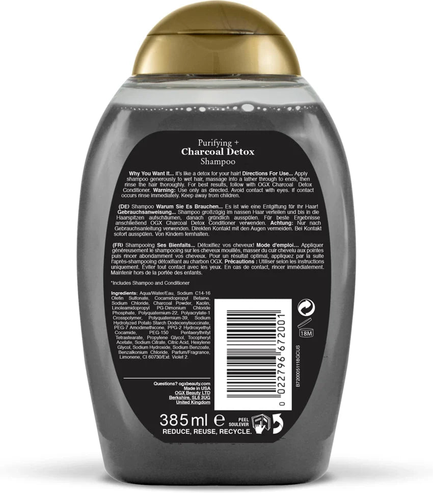 OGX - Purifying + Charcoal Detox Shampoo - 385ml