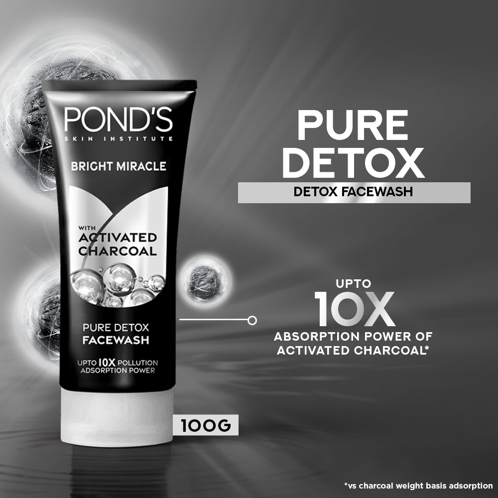PONDS FACIAL FOAM ACTIVATED CHARCOAL 100GM