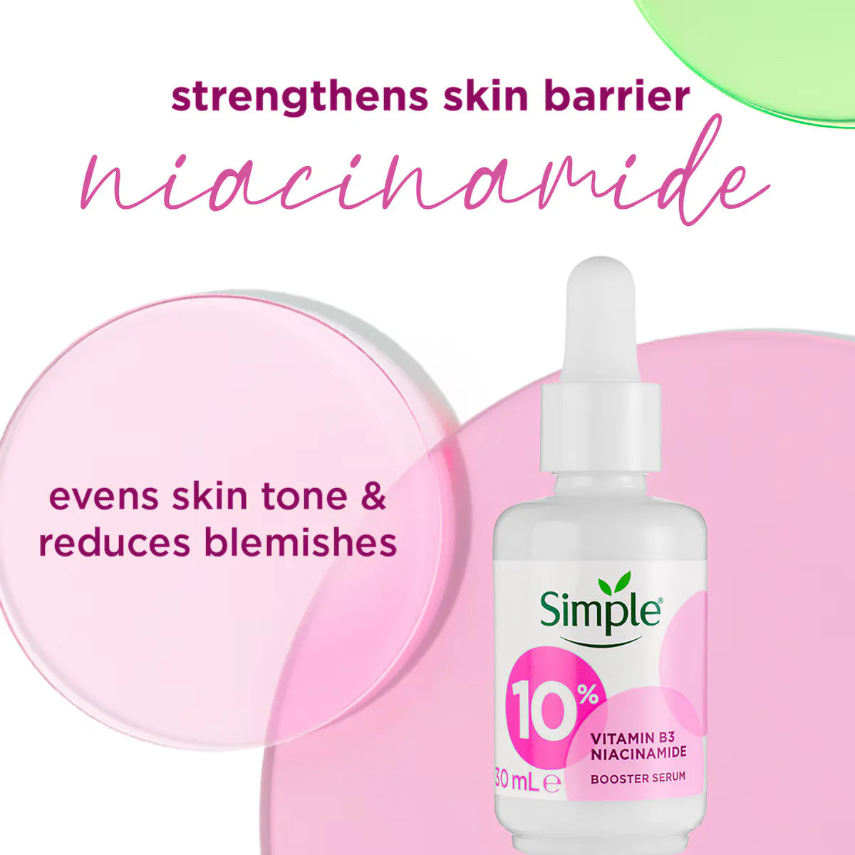 Simple Smooth+ 10% Niacinamide (Vitamin B3) Booster Serum — 30ml