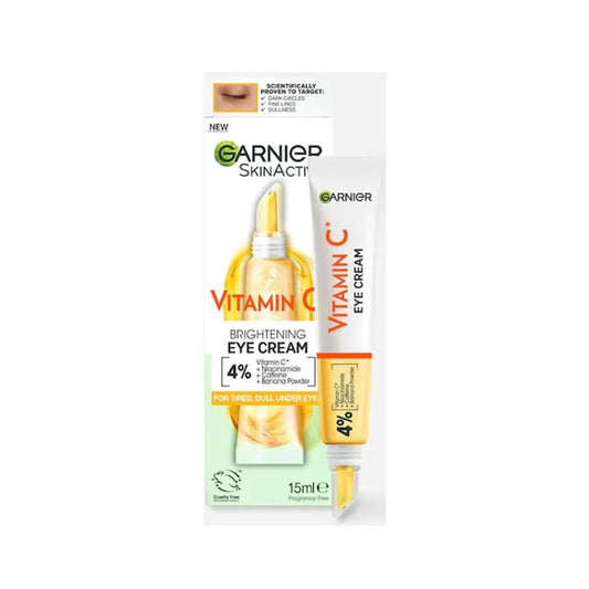 Garnier Vitamin C Brightening Eye Cream 15ml – Dark Circle & Puffiness Care