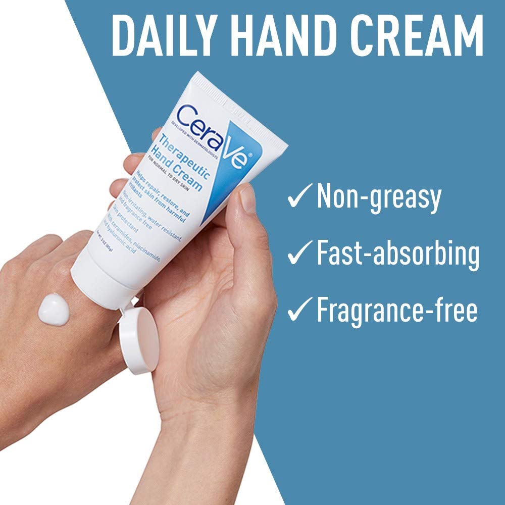 CeraVe تھراپیٹک ہینڈ کریم: خشک، پھٹے ہوئے ہاتھوں کے لیے گہری پرورش