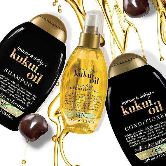 OGX ہائیڈریٹ اور ڈیفریز کوکوئی آئل شیمپو - ہموار، نمی مزاحم چمک