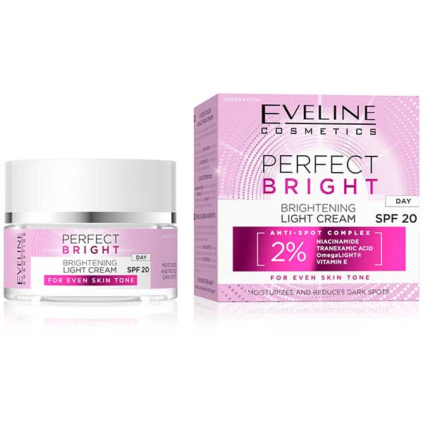 Eveline Perfect Bright Light Day Cream SPF 20 Radiance-Boosting moisturizer