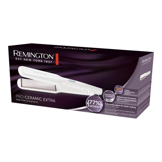 REMINGTON S5527 PRO سرامک ایکسٹرا وائیڈ پلیٹ بال سیدھا کرنے والا