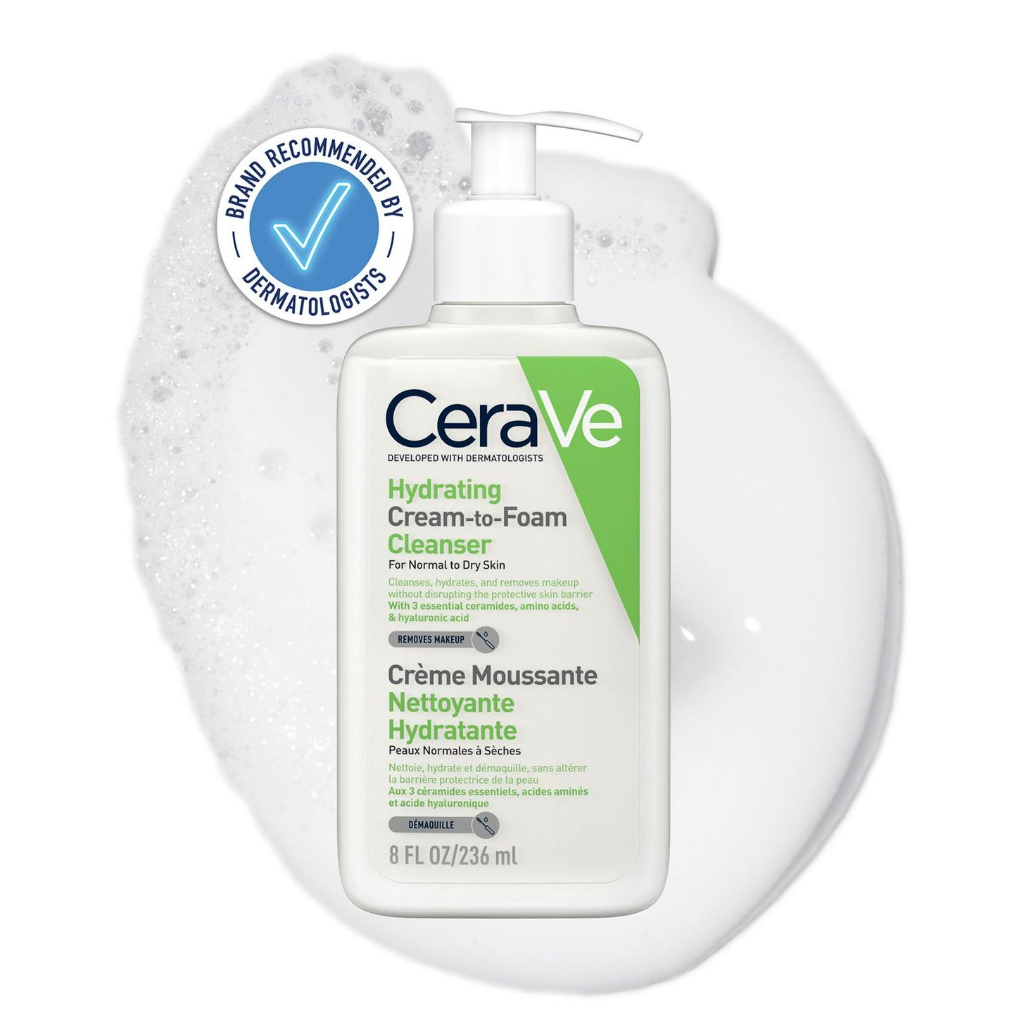 CeraVe Hydrating Cream to Foam Cleanser 236ml