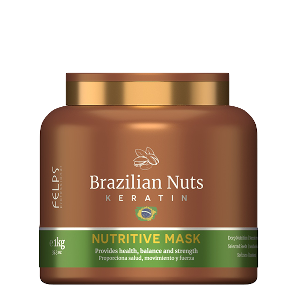 برازیلی گری دار میوے کیراٹین نیوٹریٹیو ماسک - مضبوط، ہموار بالوں کے لیے انتہائی غذائیت