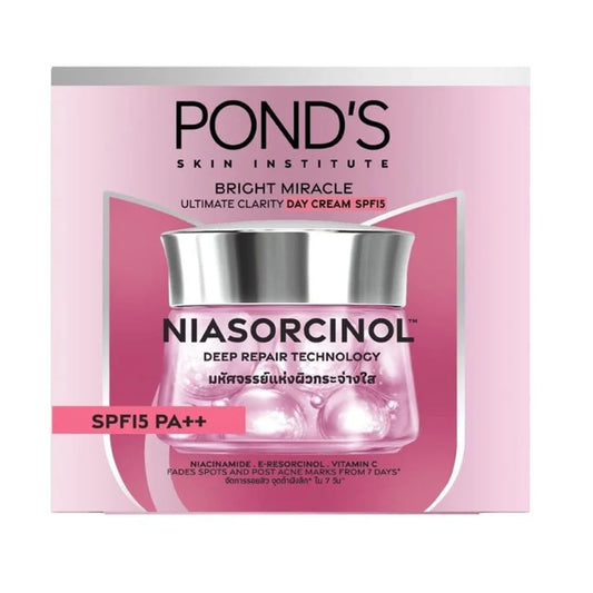 PONDS BRIGHT MIRCALE NIASORCINOL SFP30 DAY+Night CREAM 45 GM