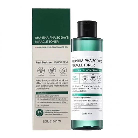 SomeByMi AHA.BHA.PHA 30 Days Miracle Toner: Exfoliate and Clear for Brighter, Smoother Skin
