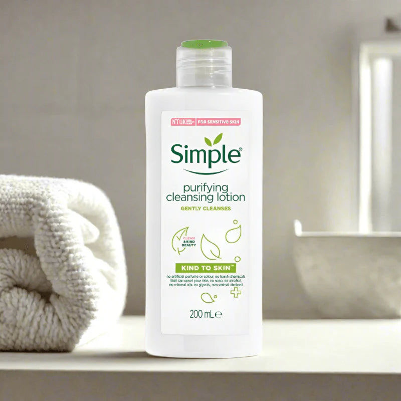 Simple Purifying Cleansing Lotion ,Gentle Care for Clean, Healthy Skin 200ml