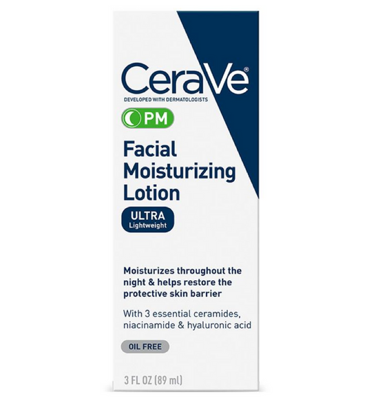 CeraVe Dermatologists Facial Moisturizing Lotion کے ساتھ تیار کیا گیا۔