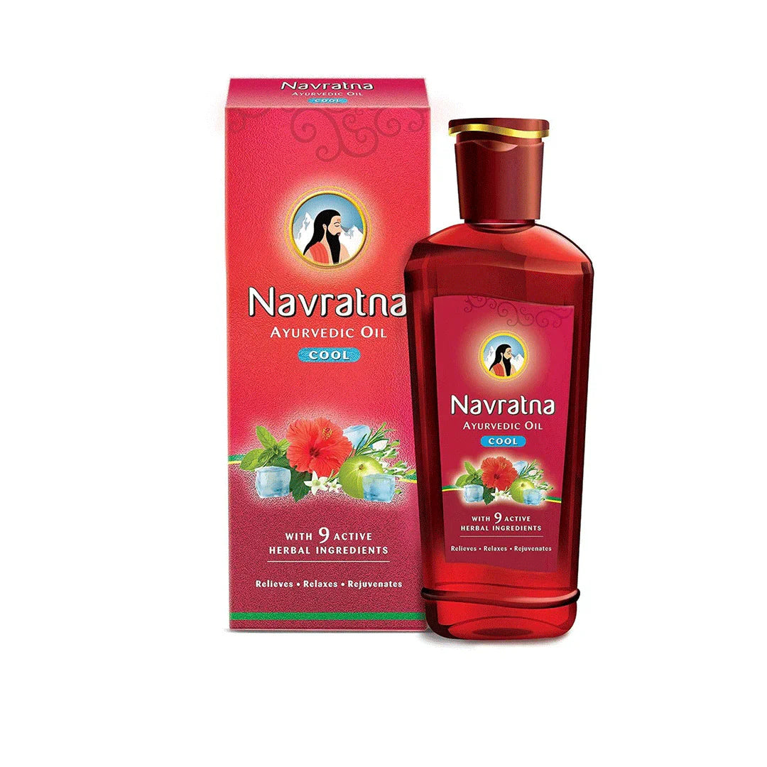 Navratna Herbal Cool Oil – Ayurvedic Stress Relief & Hair Nourishment (200ml & 100ml)