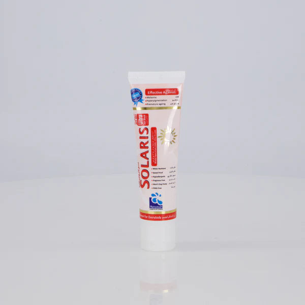 سولاریس الٹرا سن بلاک کریم (جلد کو ٹین اور بالائے بنفشی تابکاری سے روکتا ہے)