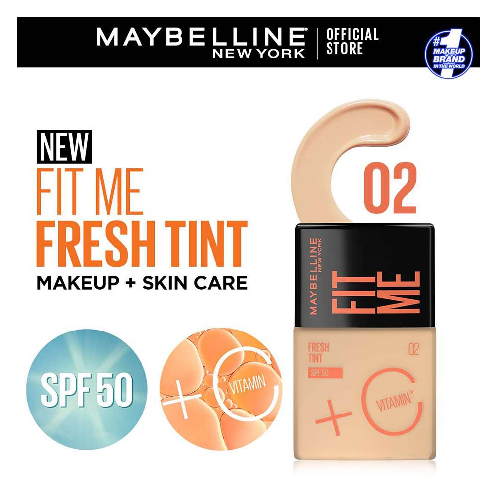 Maybelline New York Fit Me Fresh Tint – SPF 50 & Vitamin C for a Natural, Radiant Look