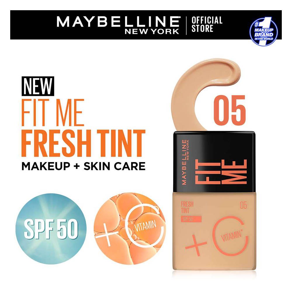 Maybelline New York Fit Me Fresh Tint – SPF 50 & Vitamin C for a Natural, Radiant Look