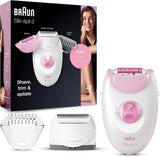 Braun Epilator Silk-epil 3 3-270, Hair Removal for Women, Shaver & Trimmer 3270