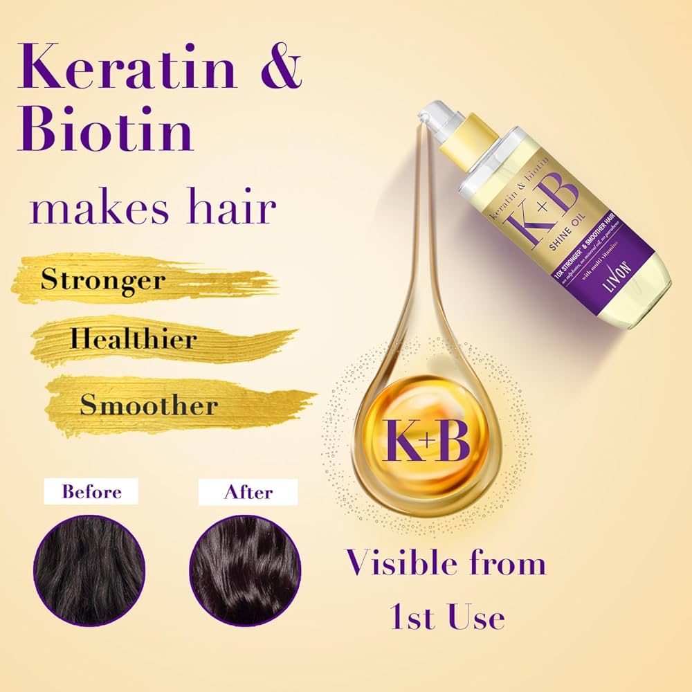 Livon Keratin & Biotin Smoothing Serum Oil 100ml