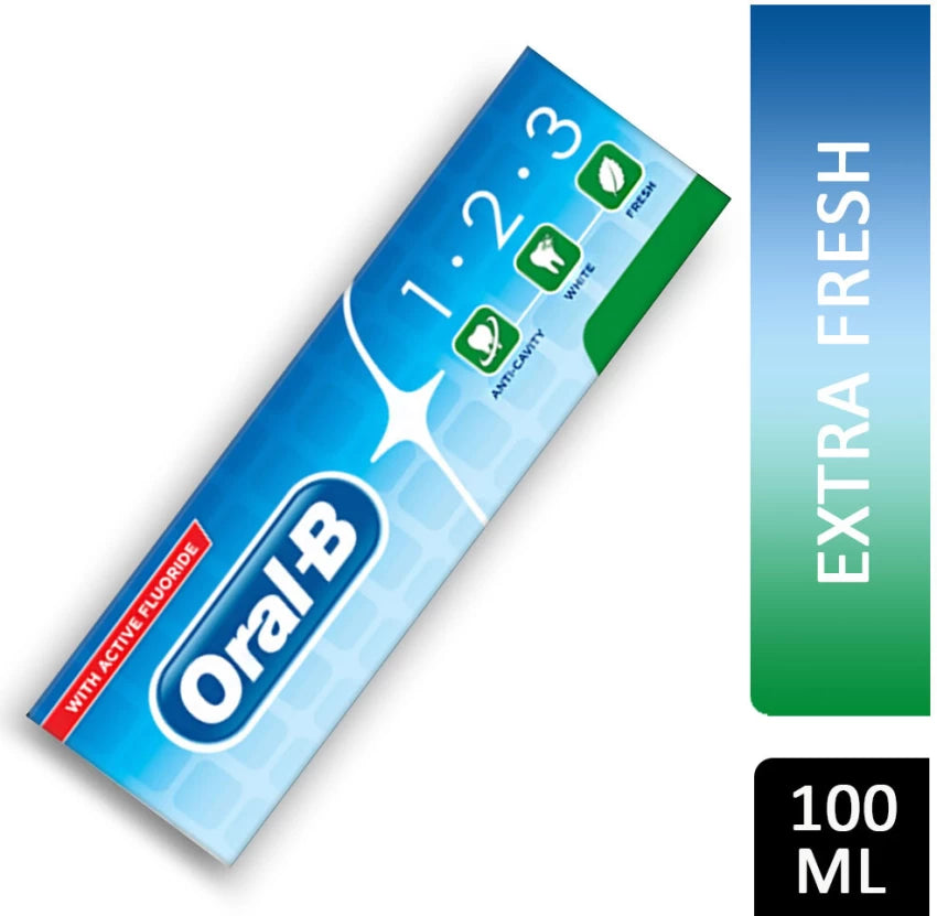 Oral-B 123 Extra Fresh With Active Flouride Toothpaste, 100ml