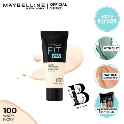 MAYBELLINE FIT ME FOUNDATION TUBE MATTE + PORELESS NORMAL TO OILY