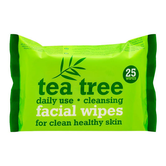 Tea Tree Facial Cleansing Wipes - Pack of 25 for Fresh, Clear, and Revitalized Skin