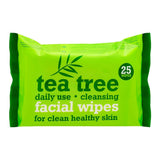 Tea Tree Facial Cleansing Wipes - Pack of 25 for Fresh, Clear, and Revitalized Skin