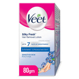 Veet Silky Fresh Hair Removal Lotion – Body & Legs (80g) | Sensitive & Dry Skin