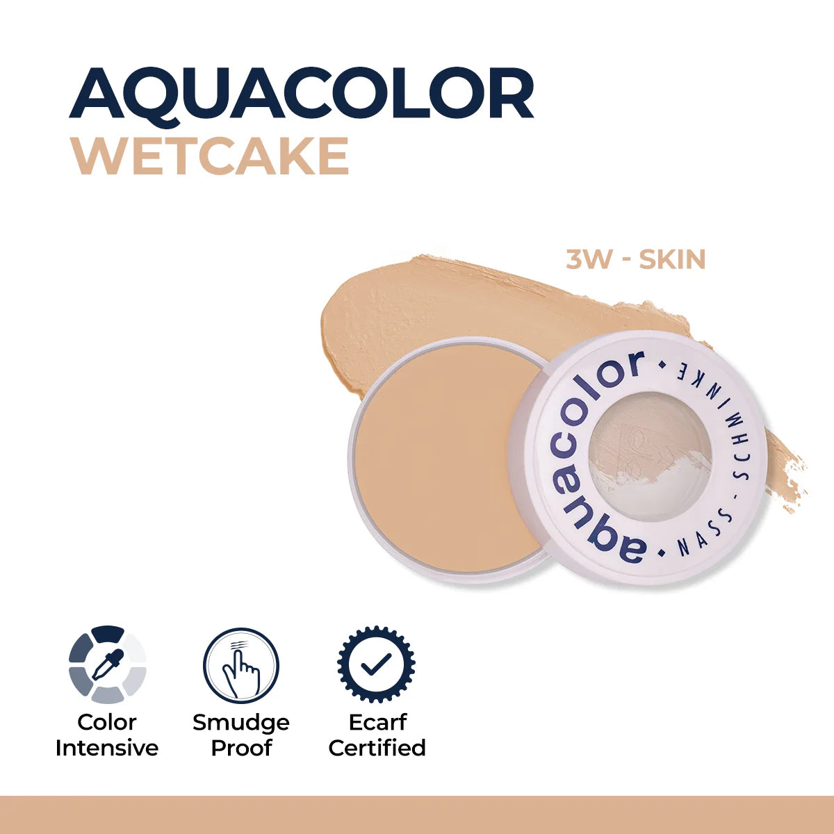 Kryolan Aqua Wet Cake Foundation – Water-Activated