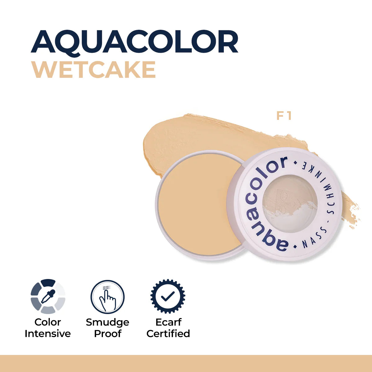 Kryolan Aqua Wet Cake Foundation – Water-Activated