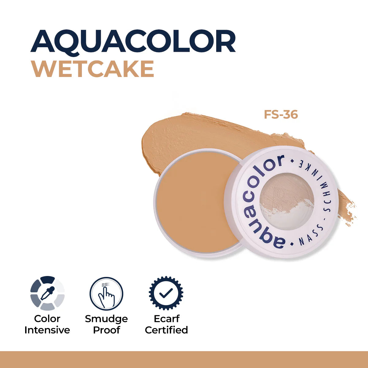 Kryolan Aqua Wet Cake Foundation – Water-Activated