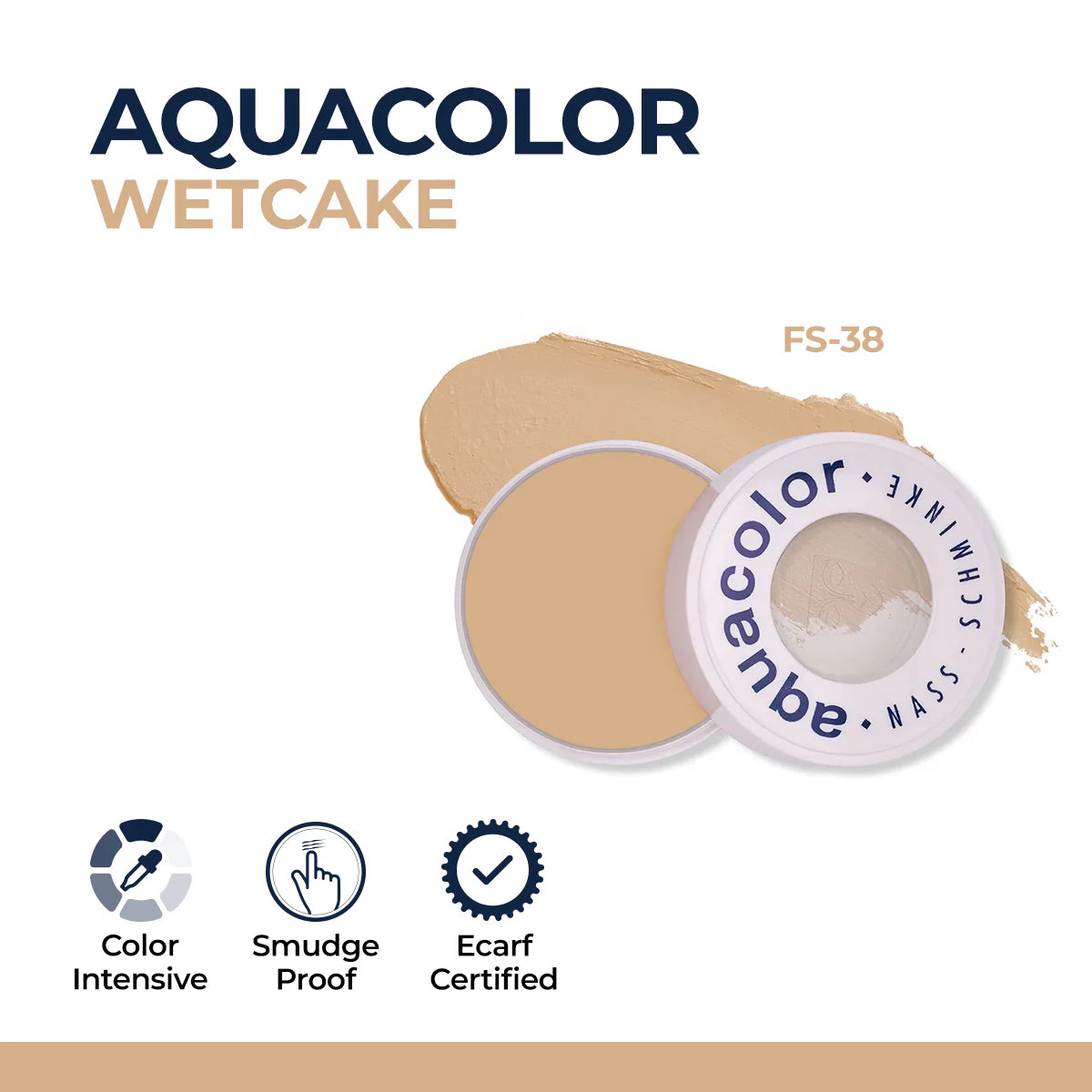 Kryolan Aqua Wet Cake Foundation – Water-Activated