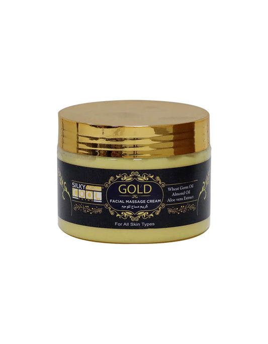 Silky Cool Gold Radiance Facial Massage Cream - Nourishing, Rejuvenating, and Glow-Enhancing Formula 350ml