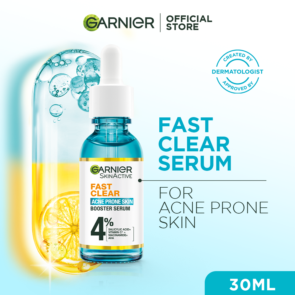 Garnier SkinActive Fast Clear Acne Prone Skin Booster Serum: Target Breakouts and Clarify for a Clearer Complexion