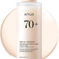 ANUA Rice 70 Glow Milky Toner, for Glass Skin, Rice Water, Niacinamide, Ceramides, Panthenol, Fragrance-Free, Non comedogenic, Fungal Acne Safe, Korean Skin Care, 250ml/8.45fl.oz.