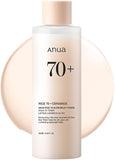 ANUA Rice 70 Glow Milky Toner, for Glass Skin, Rice Water, Niacinamide, Ceramides, Panthenol, Fragrance-Free, Non comedogenic, Fungal Acne Safe, Korean Skin Care, 250ml/8.45fl.oz.