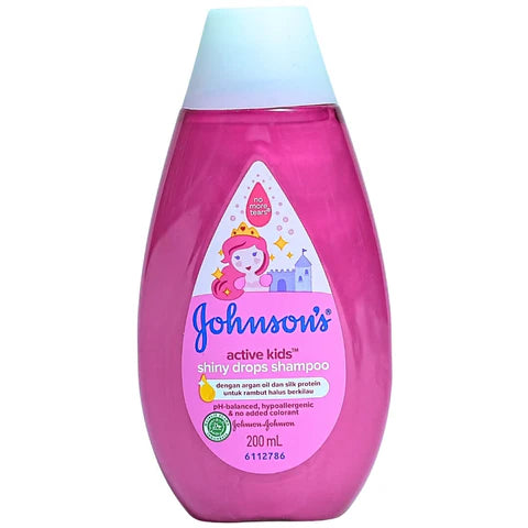 Johnson's Shampoo Collection: Milk + Rice, Shiny Drops, and Strong & Healthy 200ml