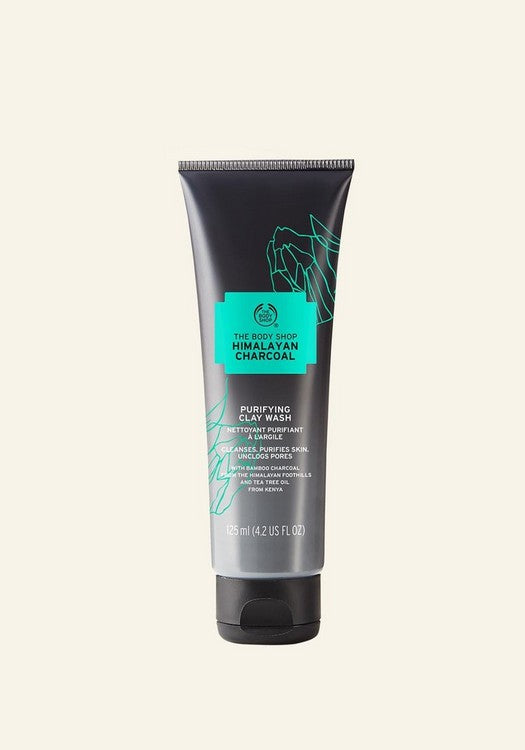 The Body Shop Himalayan Charcoal Purifying Clay Wash: Deep Cleanse and Detoxify for a Fresh, Balanced Complexion