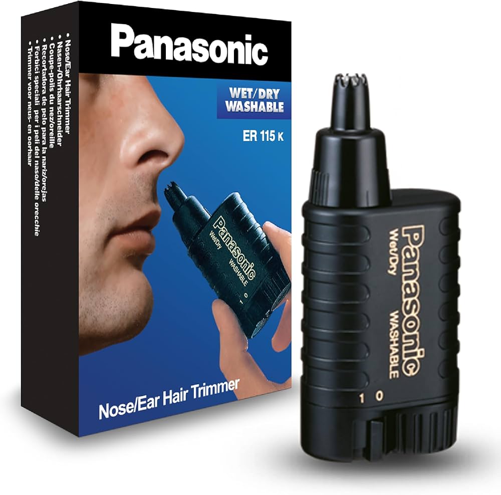 Panasonic Nose & Ear Hair Trimmer ER115kp– Safe & Precise Grooming