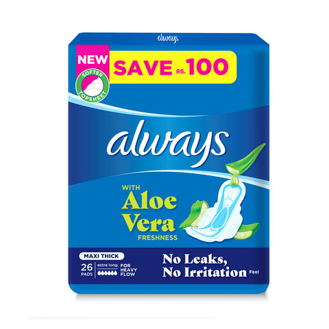 Always Aloe Vera Trio Pack Pads: Triple the Comfort, Protection, and Care for Your Delicate Days