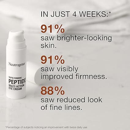 Neutrogena Rapid Firming Peptide Eye Cream: Depuffing, Brightening, Hydrating, Fragrance-Free, 0.5 fl. oz