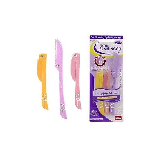 FEATHER FLAMINGO FACIAL RAZOR ( PACK OF 3)