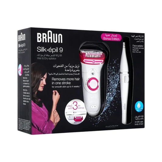 Braun Epilator Silk-épil 9 Wet & Dry 9538