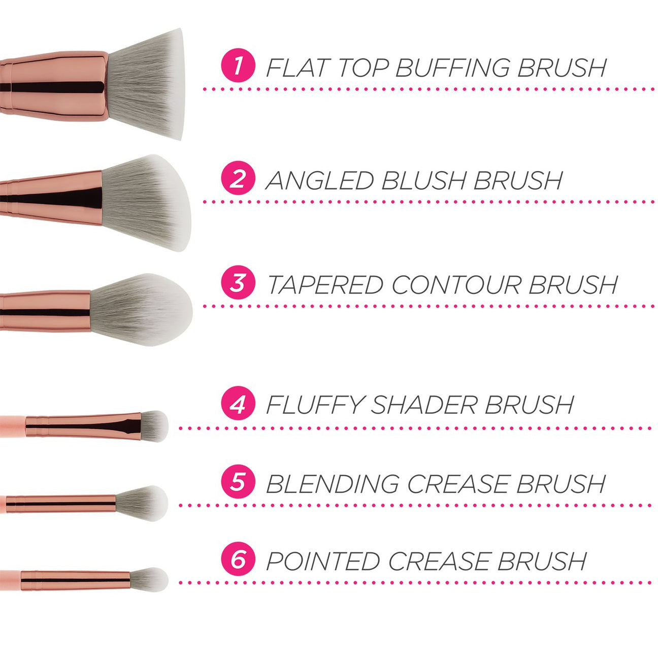 BH Cosmetics - Petite Chic 6 Piece Mini Brush Set