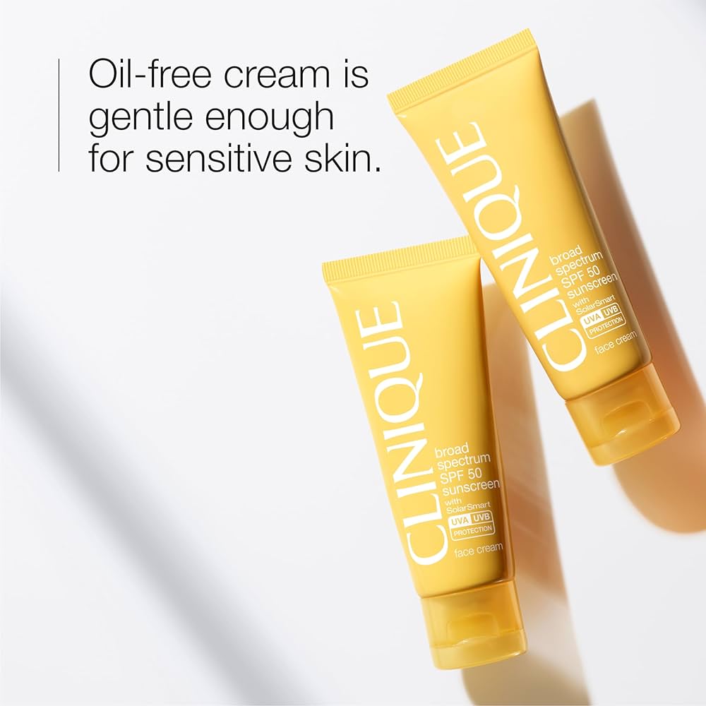 Clinique Sunscreen SPF 50 Face Cream UVA/UVB for Sensitive Skin