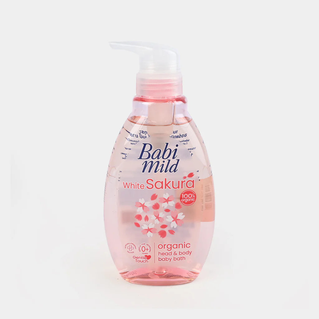 Babi Mild Organic Head & Body Baby Bath 380ml