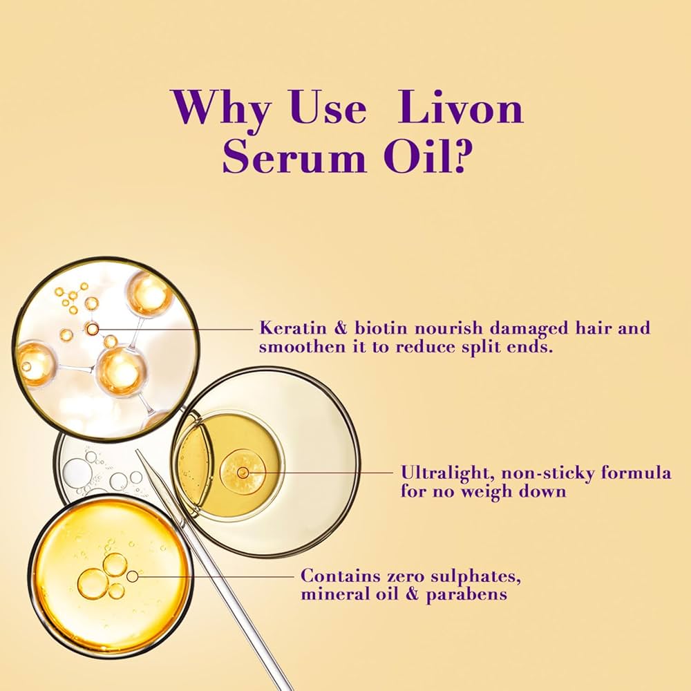 Livon Keratin & Biotin Smoothing Serum Oil 100ml