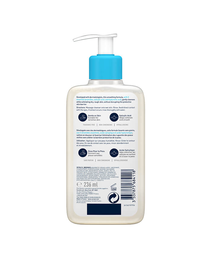 SA (Salicylic Acid ) Smoothing Cleanser with Ceramides
GENTLE SALICYLIC ACID FACE WASH & BODY WASH FOR DRY SKIN