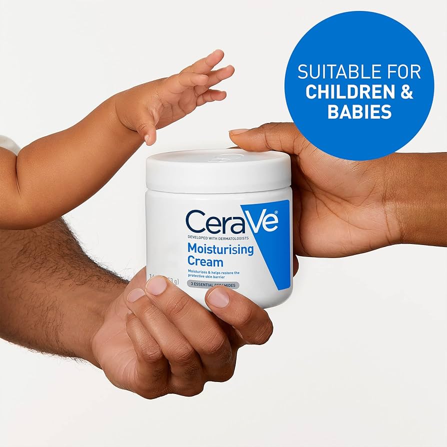 CeraVe Moisturising Face and Body Cream with Hyaluronic Acid and 3 Essential Ceramides for Dry to Very Dry Skin 454g