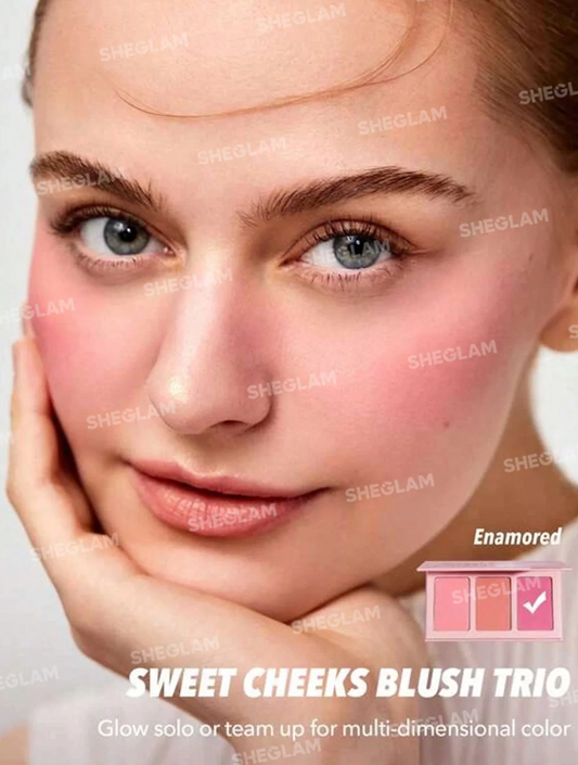 Sweet Cheeks Blush Trio-Enamored 18g